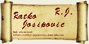 Ratko Josipović vizit kartica